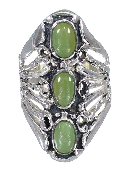 Silver And Turquoise Jewelry Ring Size 6-1/4 VX62395
