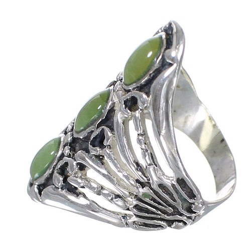 Silver And Turquoise Jewelry Ring Size 6-1/4 VX62395