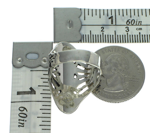 Southwest Turquoise And Silver Jewelry Ring Size 6-3/4 VX62403