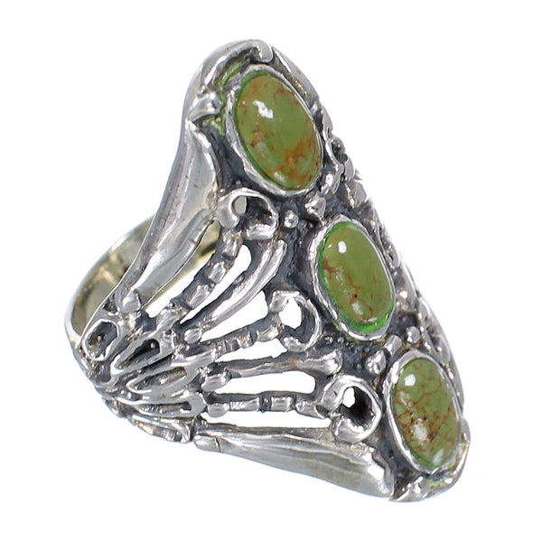 Turquoise And Authentic Sterling Silver Southwest Ring Size 5-3/4 VX62459