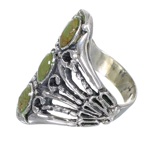 Turquoise And Authentic Sterling Silver Southwest Ring Size 5-3/4 VX62459