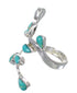 Southwestern Genuine Sterling Silver And Turquoise Jewelry Ring Size 5-3/4 VX62587