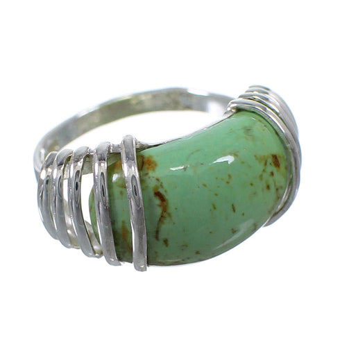 Authentic Sterling Silver And Turquoise Ring Size 5-1/2 RX80912