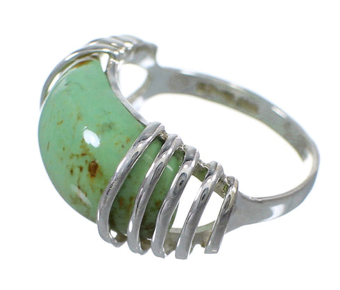 Authentic Sterling Silver And Turquoise Ring Size 5-1/2 RX80912
