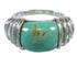 Southwestern Turquoise Authentic Sterling Silver Ring Size 8-3/4 RX80918