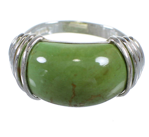 Southwest Sterling Silver Turquoise Ring Size 7-1/2 RX80925