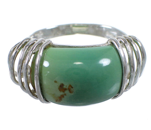 Authentic Sterling Silver Turquoise Ring Size 7-1/2 RX80927