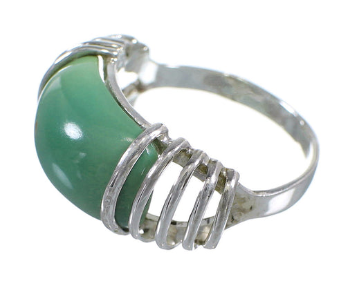 Authentic Sterling Silver Turquoise Ring Size 7-1/2 RX80927