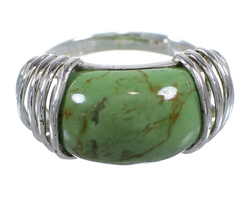 Sterling Silver Southwest Turquoise Ring Size 5-1/2 RX80945