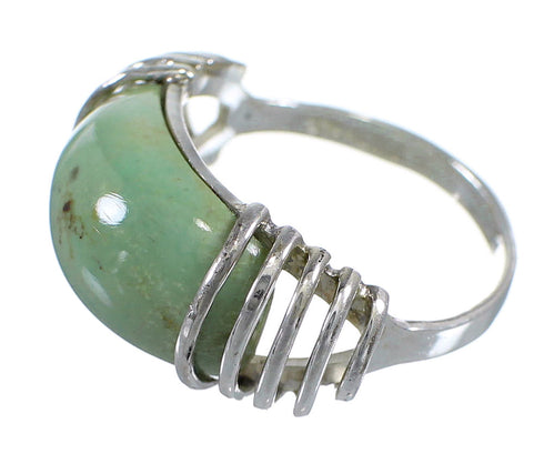 Turquoise Sterling Silver Ring Size 7-3/4 RX80984