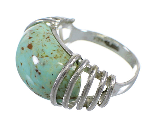 Genuine Sterling Silver Southwest Turquoise Ring Size 5-1/4 RX80998