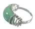 Southwest Turquoise Sterling Silver Ring Size 7-1/2 RX81002