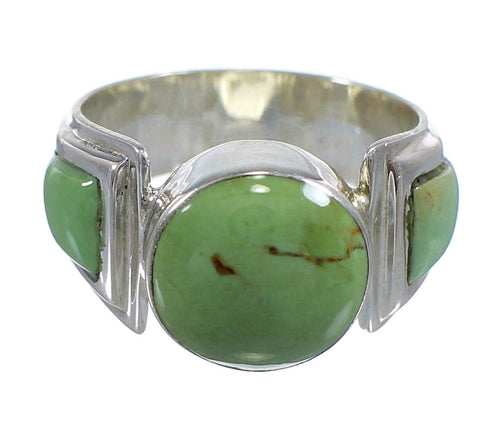 Genuine Sterling Silver Southwest Turquoise Ring Size 7-3/4 RX81053