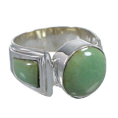 Authentic Sterling Silver Turquoise Ring Size 6-3/4 RX81089