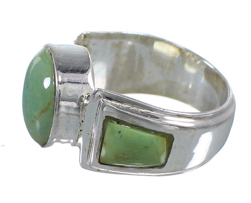 Southwest Sterling Silver Turquoise Ring Size 7-1/2 RX81090