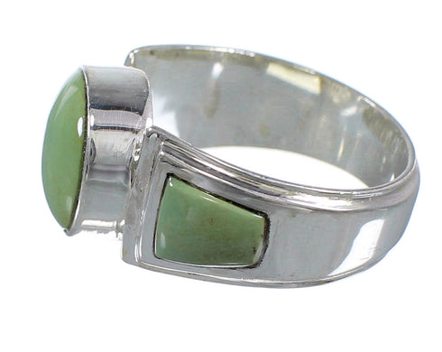 Southwestern Genuine Sterling Silver Turquoise Ring Size 6 RX81098