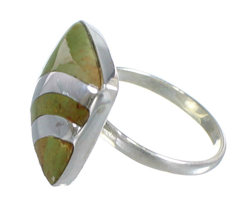 Genuine Sterling Silver Southwest Turquoise Ring Size 8-1/2 RX81139