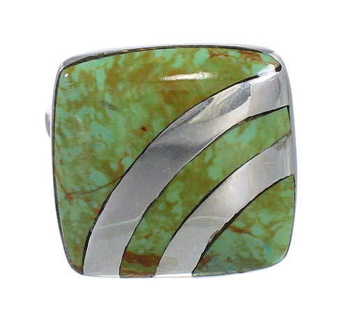 Southwest Turquoise Authentic Sterling Silver Ring Size 7-3/4 RX81148