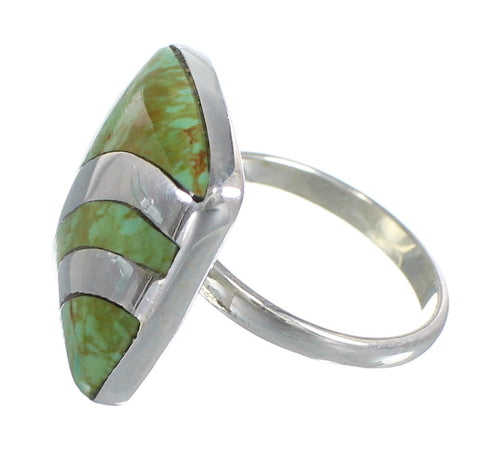 Southwest Turquoise Authentic Sterling Silver Ring Size 7-3/4 RX81148