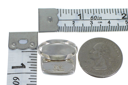 Turquoise Genuine Sterling Silver Ring Size 6-1/2 RX81146