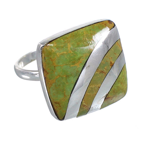 Genuine Sterling Silver Turquoise Ring Size 6-3/4 RX81167