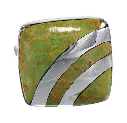 Genuine Sterling Silver Turquoise Ring Size 6-3/4 RX81167