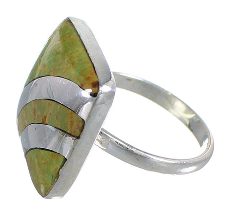 Genuine Sterling Silver Turquoise Ring Size 6-3/4 RX81167