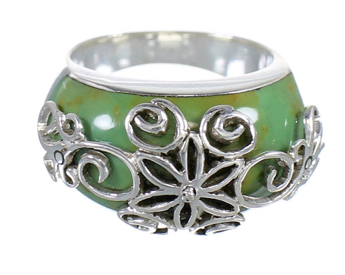 Genuine Sterling Silver Turquoise Southwest Ring Size 6-1/2 RX81193