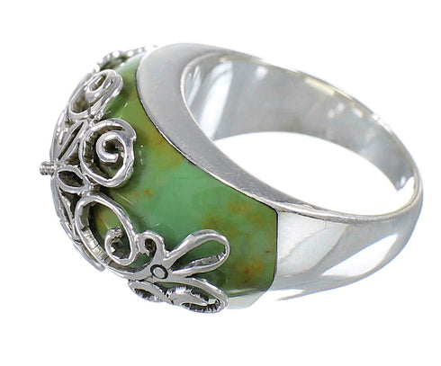 Genuine Sterling Silver Turquoise Southwest Ring Size 6-1/2 RX81193