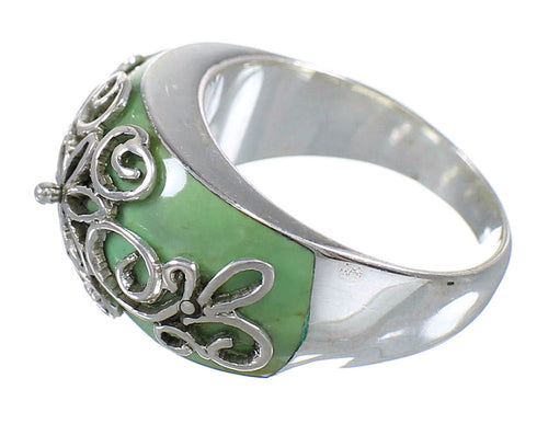 Sterling Silver Turquoise Jewelry Ring Size 6-3/4 RX81200