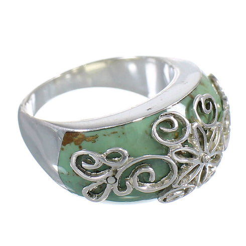 Authentic Sterling Silver Turquoise Ring Size 6-1/2 RX81206