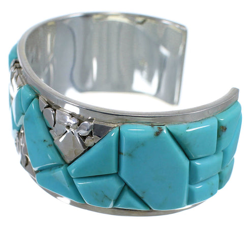Southwest Sterling Silver And Turquoise High Quality Bracelet VX60809