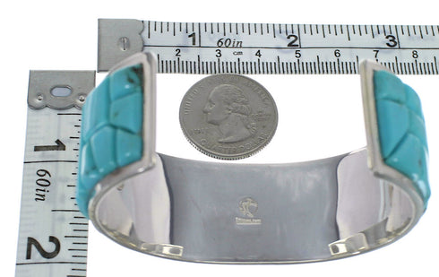 Southwest Sterling Silver And Turquoise High Quality Bracelet VX60809
