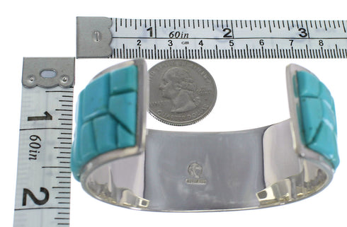 Southwest Genuine Sterling Silver And Turquoise High Quality Bracelet VX60813