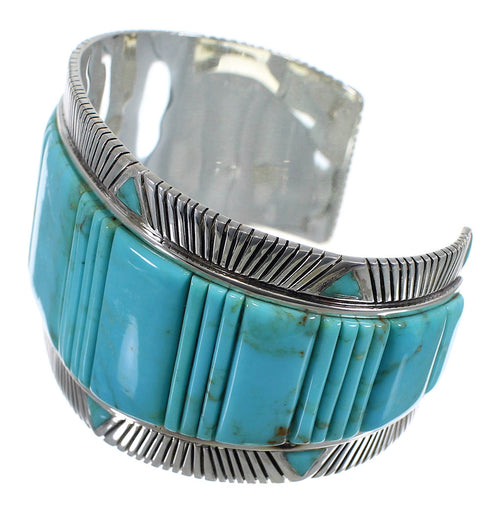 Authentic Sterling Silver Turquoise Southwest Heavy Bracelet VX60822