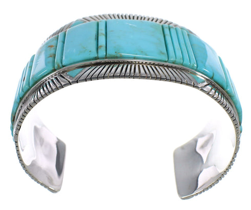 Authentic Sterling Silver Turquoise Southwest Heavy Bracelet VX60822