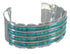 Southwest Authentic Sterling Silver Turquoise Sturdy Bracelet VX60941