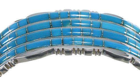 Sturdy Sterling Silver And Turquoise Bracelet VX60943