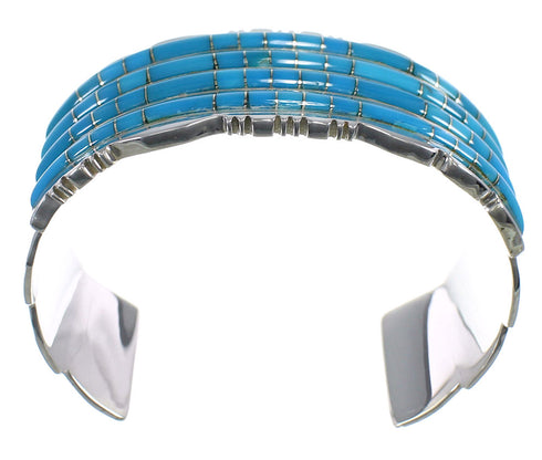 Sturdy Sterling Silver And Turquoise Bracelet VX60943