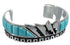 Southwest Sterling Silver And Turquoise Cuff Bracelet Jewelry VX60970