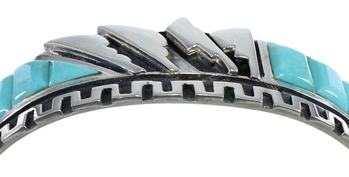 Southwest Sterling Silver And Turquoise Cuff Bracelet Jewelry VX60970