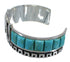 Southwest Genuine Sterling Silver And Turquoise Cuff Bracelet Jewelry VX60971