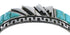 Southwest Genuine Sterling Silver And Turquoise Cuff Bracelet Jewelry VX60971
