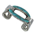 Heavy Southwest Sterling Silver And Turquoise Cuff Bracelet Jewelry VX60979