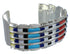 Sturdy Multicolor Sterling Silver Cuff Bracelet VX60608
