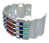 Sturdy Multicolor Sterling Silver Cuff Bracelet VX60608
