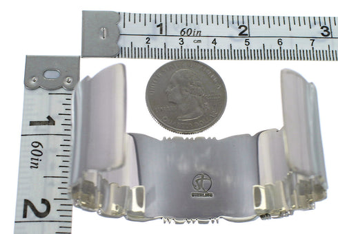 Sturdy Multicolor Sterling Silver Cuff Bracelet VX60608