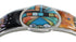 Sterling Silver Sun Multicolor Inlay Cuff Bracelet VX60614