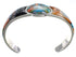 Sterling Silver Sun Multicolor Inlay Cuff Bracelet VX60614