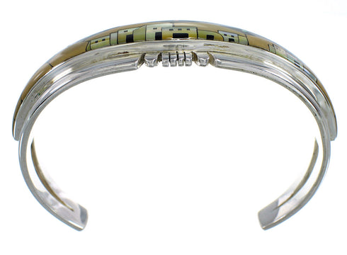 Sterling Silver Multicolor Native American Village Design Bracelet VX60654